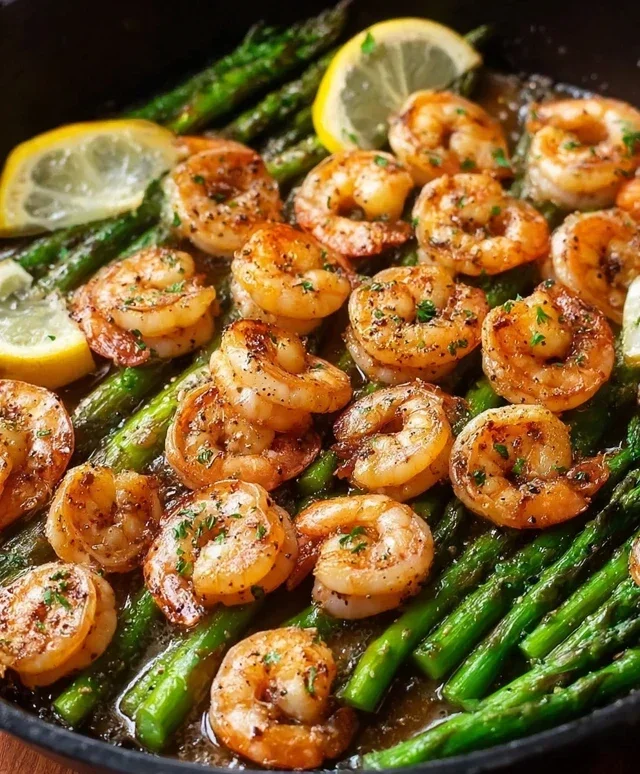 Lemon Garlic Shrimp and Asparagus (20-Minutes)