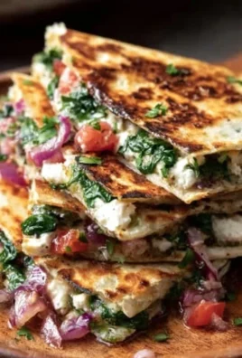 Spinach and Feta Quesadillas
