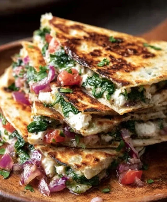 Spinach and Feta Quesadillas