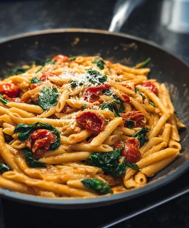 One-Pot Spinach Tomato Pasta