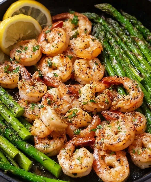 Lemon Garlic Shrimp and Asparagus (20-Minutes)