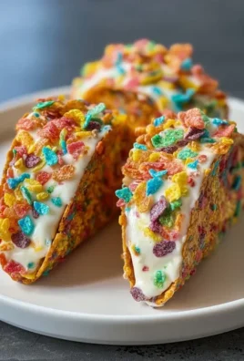 Fruity Pebbles Cheesecake Tacos