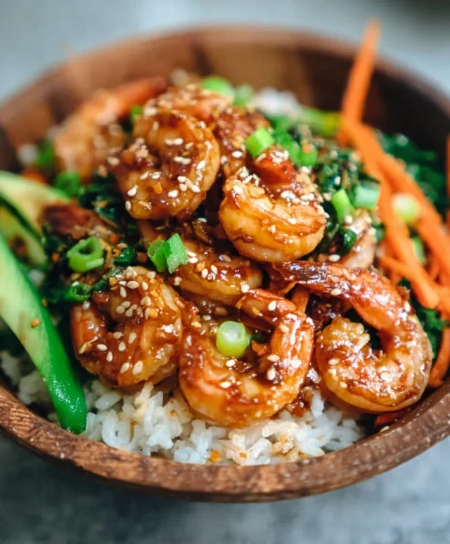 Honey Garlic Shrimp Bowls