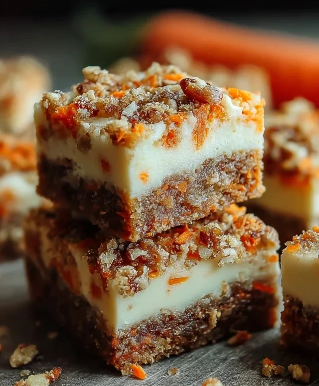 Irresistibly Indulgent Carrot Cake Cream Cheese Bars