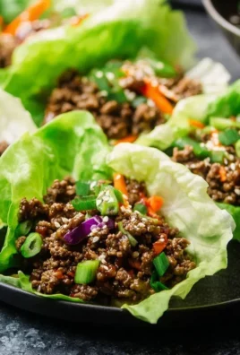 Asian Style Ground Beef Lettuce Wraps