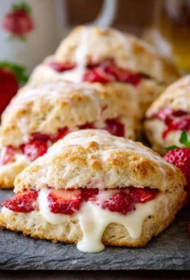 Strawberry Lemon Cream Scones