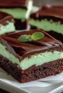 Triple-layer chocolate mint squares