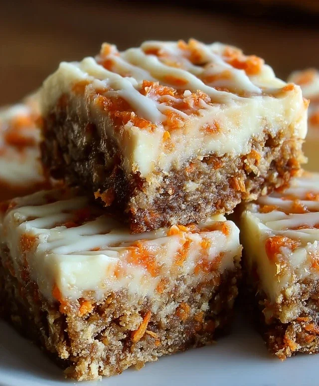 Irresistibly Indulgent Carrot Cake Cream Cheese Bars