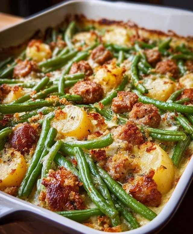 Sausage Green Bean Potato Casserole