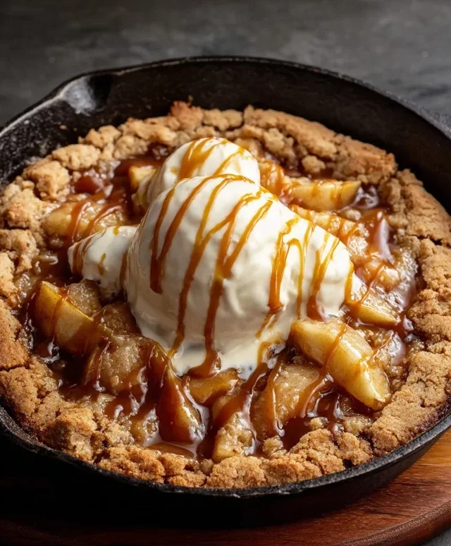 Caramel Apple Cookie Skillet