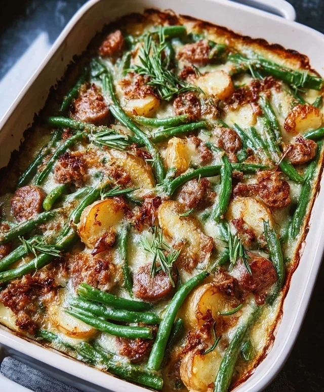 Sausage Green Bean Potato Casserole