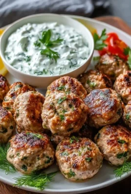 Greek Turkey Meatballs with Tzatziki