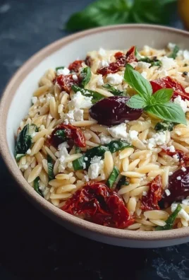 Homemade Orzo Pasta Salad with Feta and Sun Dried Tomatoes - FlirtyFood
